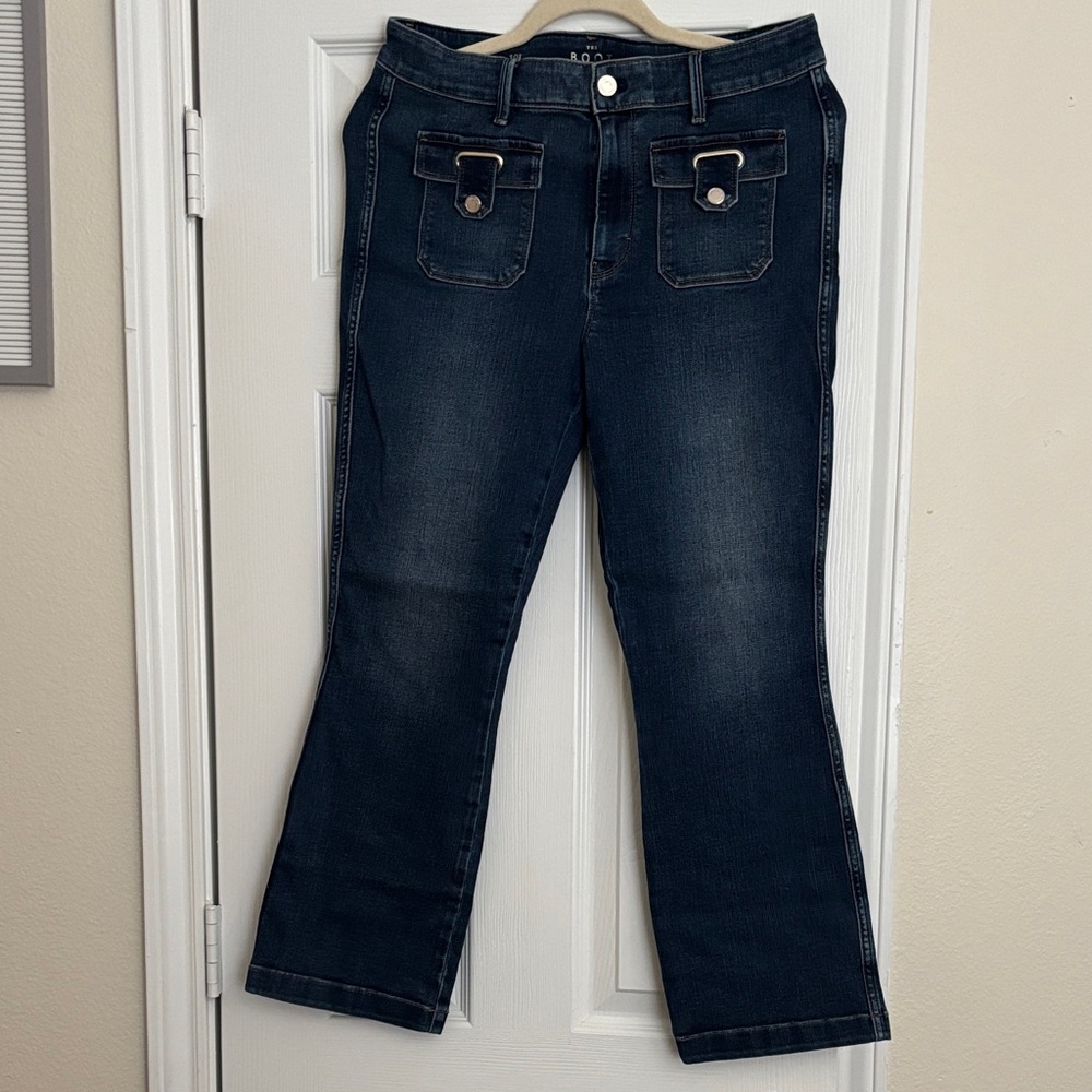 White House Black Market Dark Blue Flare Jeans